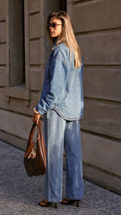 Zaeli Denim Shirt - Mid Blue