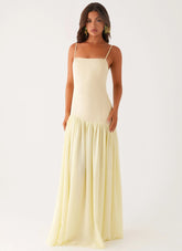 asteria maxi dress - yellow