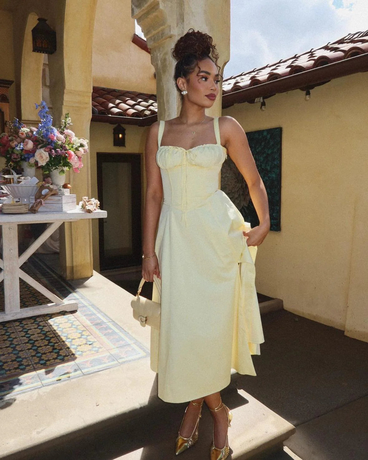Harvey Corset Midi Dress