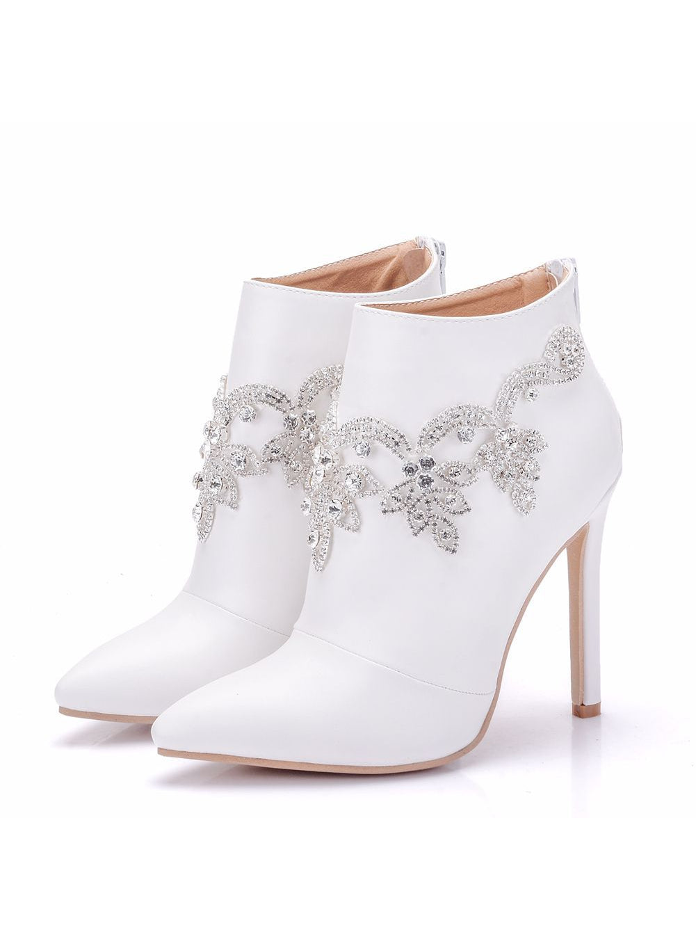 weddings pointy rhinestones flowers boots