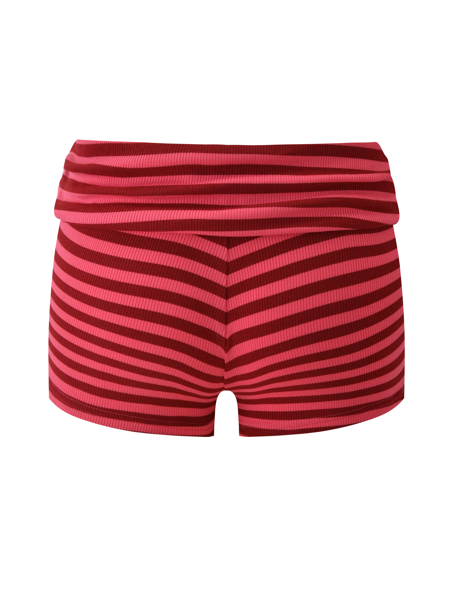 CERYS RIB SHORT - PINK RED STRIPE